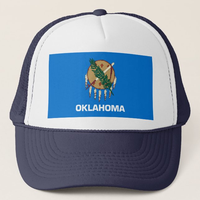 Gorra De Camionero Diseño de la bandera del estado de Oklahoma (Anverso)