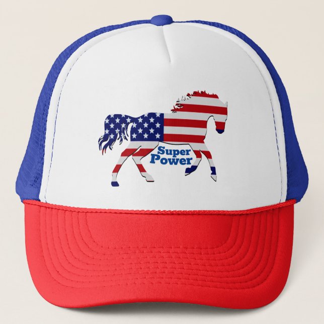 Gorra De Camionero Diseño de la bandera estadounidense (Anverso)