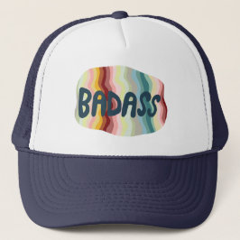 Gorra De Camionero Diseño de la baraja arcoiris colorida para el bajo