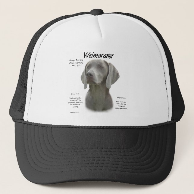 Gorra De Camionero Diseño de la historia de Weimaraner (Anverso)