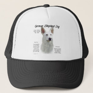 Gorra De Camionero Diseño de la historia del perro pastor alemán (qué