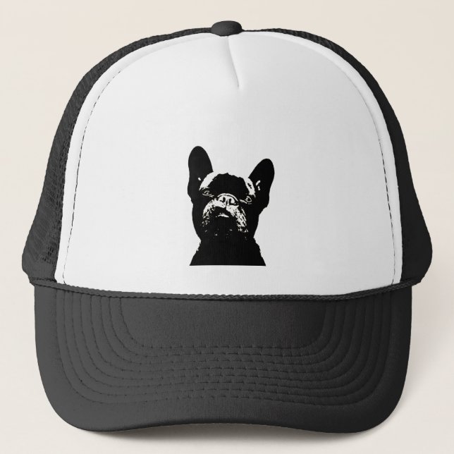 Gorra De Camionero Diseño de la plantilla del bulldog francés (Anverso)