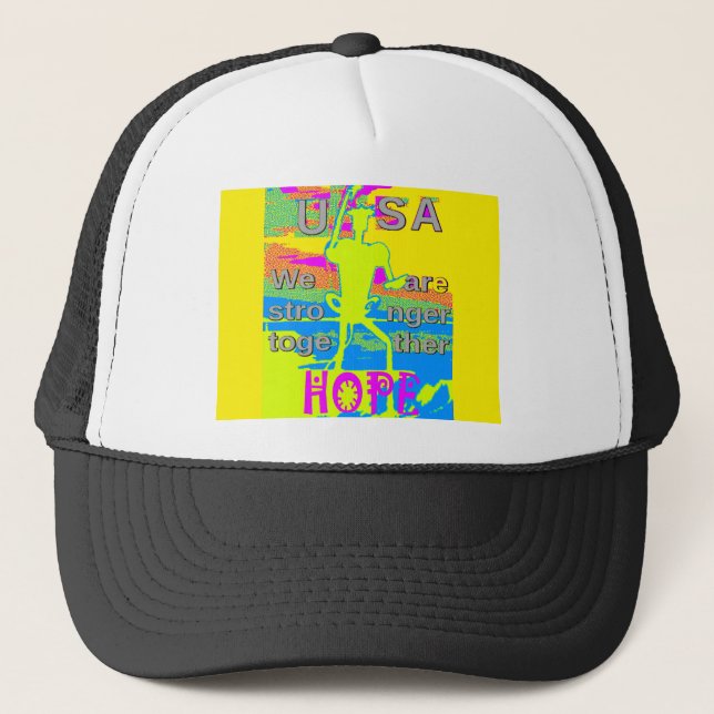 Gorra De Camionero Diseño de la Unidad de Estados Unidos: esperanza y (Anverso)