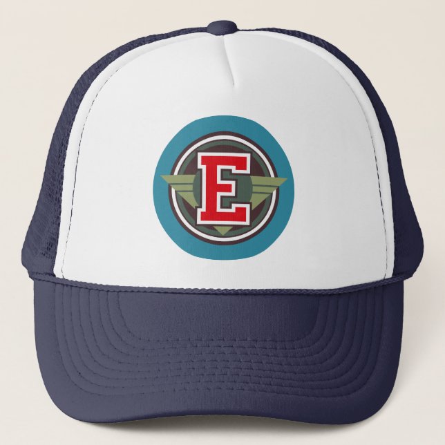 Gorra De Camionero Diseño de letra personalizado "E" (Anverso)