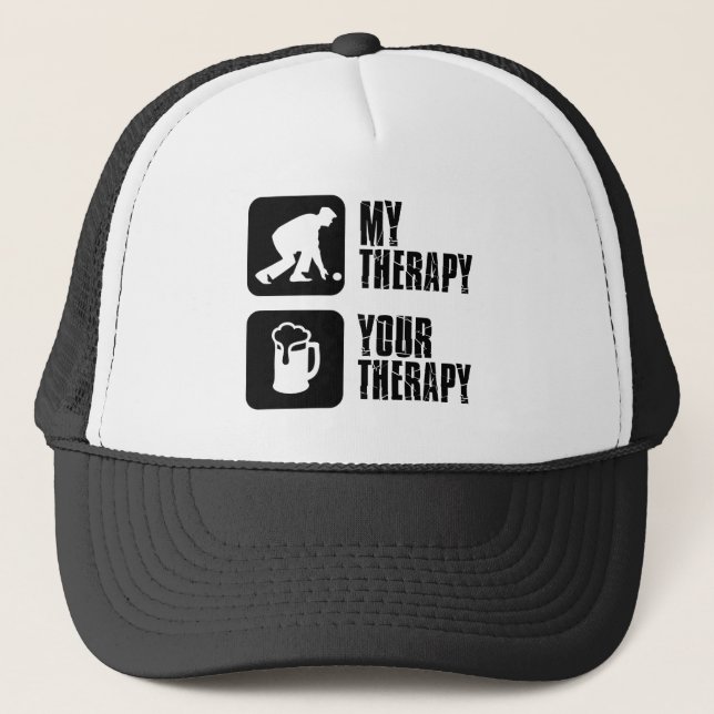 Gorra De Camionero Diseño de los bolos de césped (Anverso)