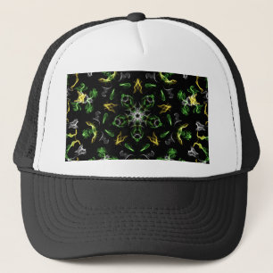 Gorra De Camionero Diseño de manala de humo verde