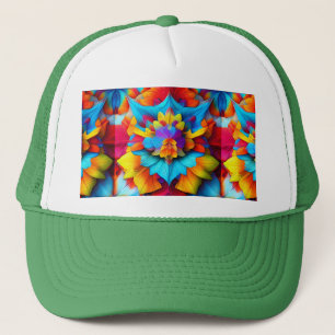 Gorra De Camionero Diseño de Mandala floral colorida