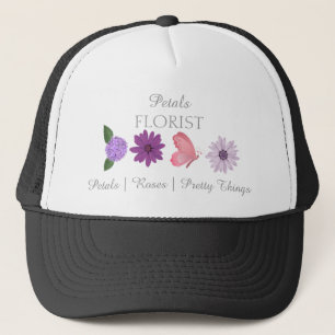 Gorra De Camionero Diseño de Marca de Floristería Boutique Moderna
