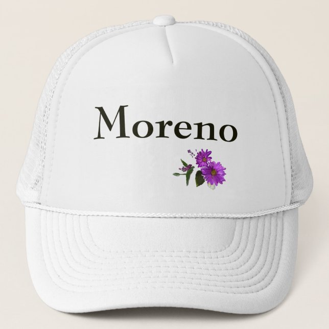 Gorra De Camionero Diseño de margaritas de manzana - Letras de oliva (Anverso)