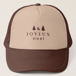 Gorra De Camionero Diseño de Navidades Joyeux Noel con copos de nieve