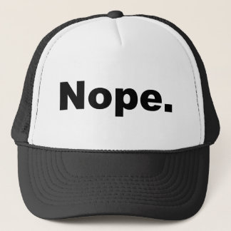Gorra De Camionero Diseño de Nope en negro