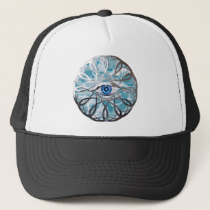 Gorra De Camionero Diseño de Ojo Místico de Cromo