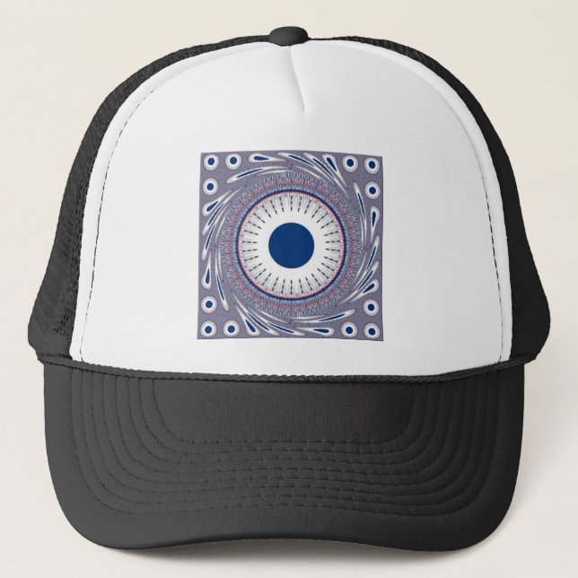 Gorra De Camionero Diseño de ojos energéticos de moda: un patrón de m (Anverso)