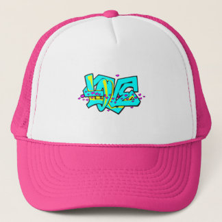 Gorra De Camionero diseño de palabra LOVE grafiti CMYK