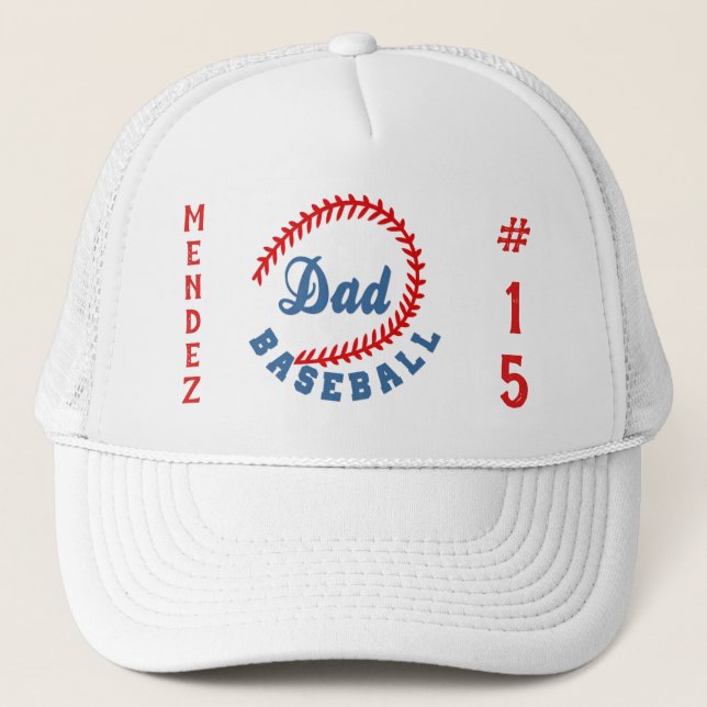 Gorra De Camionero Diseño de papá de béisbol personalizado (Anverso)