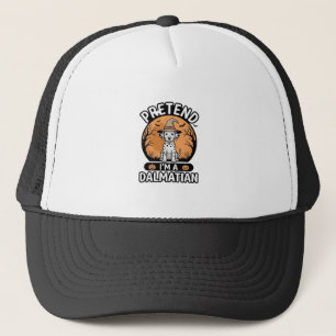 Gorra De Camionero Diseno de perro dálmata de Halloween Pretendo ser