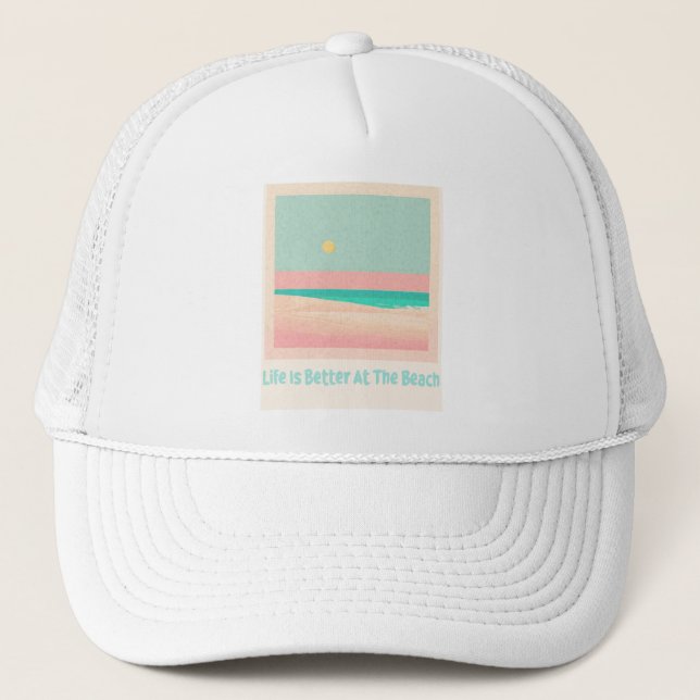 Gorra De Camionero Diseño de playa (Anverso)