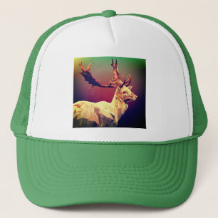 Gorra De Camionero Diseño de polígono de ciervos