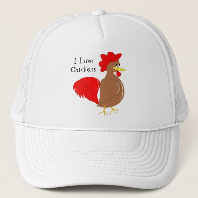 Gorra De Camionero Diseño de pollo (Anverso)
