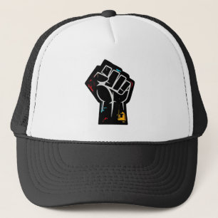 Gorra De Camionero Diseño de puño de la rebelión del poder negro para