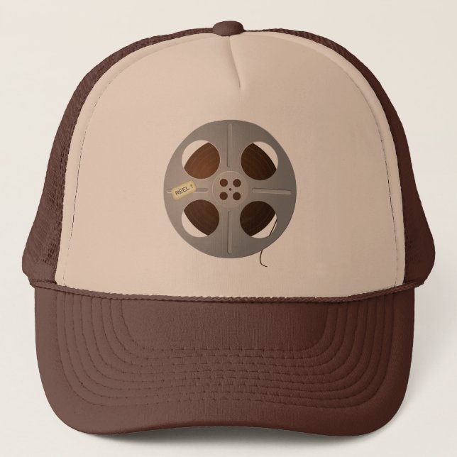 GORRA DE CAMIONERO DISEÑO DE REEL DE PELÍCULA PARA BURFOS DE PELÍCULA (Anverso)