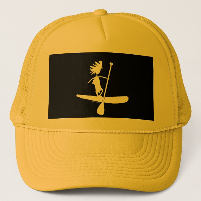 Gorra De Camionero Diseño de silueta de remo (Anverso)