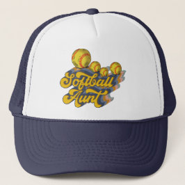 Gorra De Camionero Diseño de sublimación de tía retro Softball