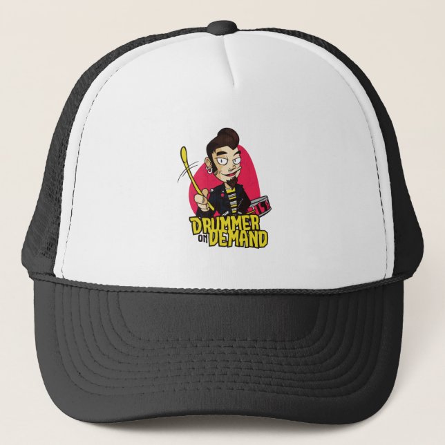 Gorra De Camionero Diseño de tambores con tambores (Anverso)