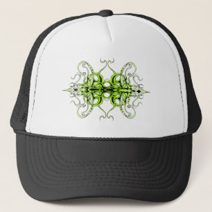 Gorra De Camionero Diseño de tatuaje tribal Personalizado verde