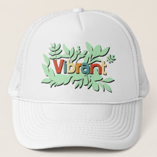 Gorra De Camionero Diseño de texto colorido y vibrante