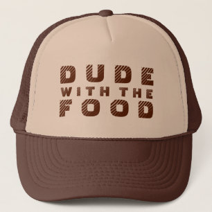 Gorra De Camionero Diseño de texto marrón con la comida