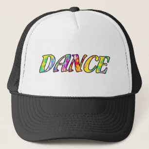 Gorra De Camionero Diseño de tipografía de danza del arcoiris colorid