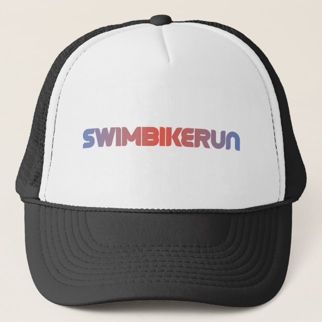 Gorra De Camionero Diseño de triatlón (Anverso)