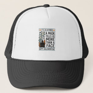Gorra De Camionero Diseño de vector de cita de máscara de Halloween v