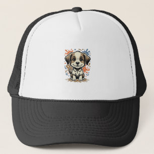 Gorra De Camionero Diseño de vector de grabado de salpicaduras de cac