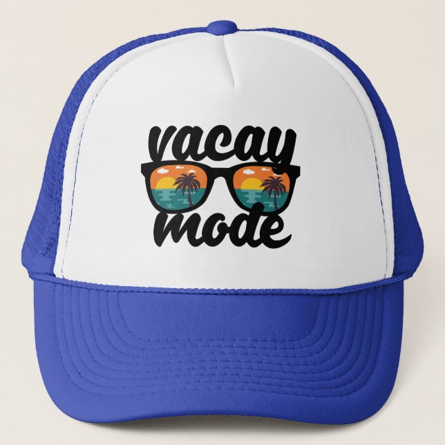 Gorra De Camionero Diseño de verano en modo Vacay (Anverso)