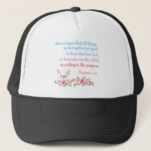 Gorra De Camionero Diseño de versículo bíblico de Romanos 8