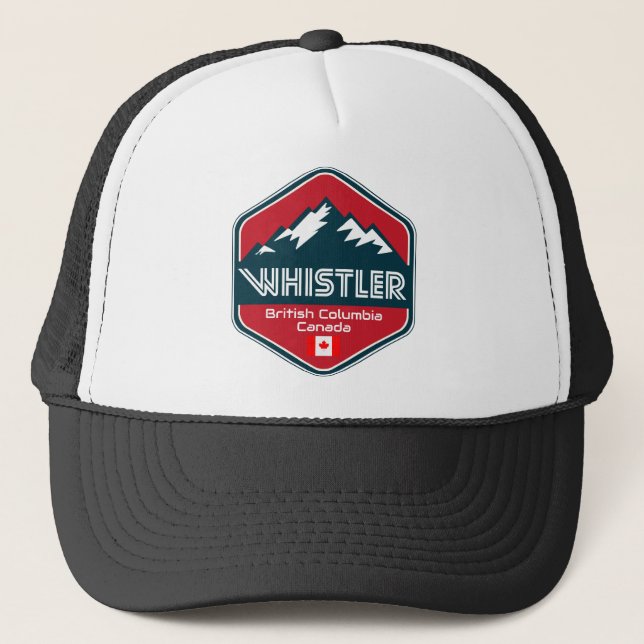 Gorra De Camionero Diseño de Whistler British Columbia Canada (Anverso)