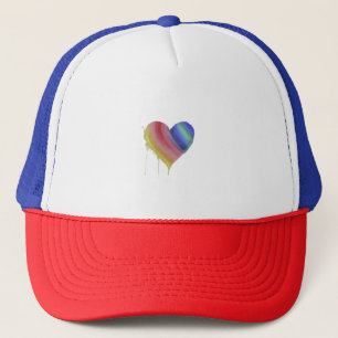 Gorra De Camionero Diseño del Corazón colorido