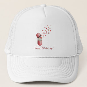 Gorra De Camionero Diseño del Día de San Valentín de Medicina del Amo