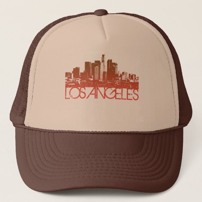 Gorra De Camionero Diseño del horizonte de Los Ángeles (Anverso)