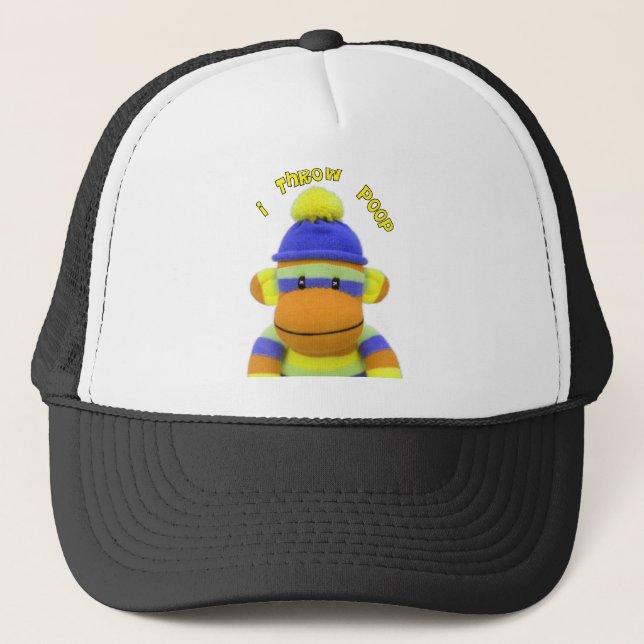 Gorra De Camionero Diseño del impulso del mono del calcetín (Anverso)