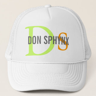 Gorra De Camionero Diseño del monograma del gato de Don Sphynx