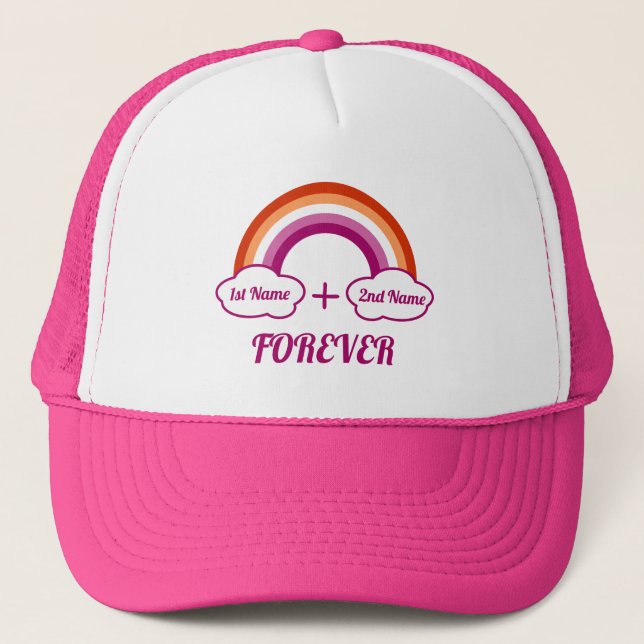 Gorra De Camionero Diseño del orgullo lésbico/pareja (Anverso)