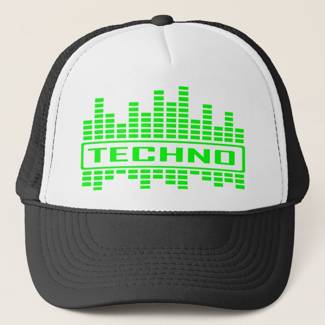 Gorra De Camionero Diseño del tempo de Techno (Anverso)