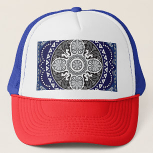 Gorra De Camionero Diseño detallado de la estafa floral Paisley