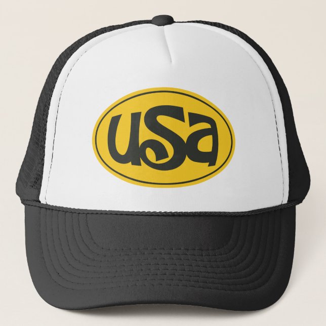 Gorra De Camionero Diseño distintivo "USA" (Anverso)