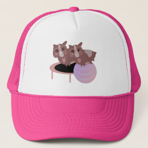 Gorra De Camionero Diseño Divertido de Fitness de Cuyes