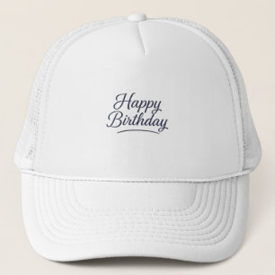 Gorra De Camionero Diseño elegante de caligrafía de cumpleaños