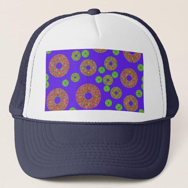 Gorra De Camionero Diseño floral (Anverso)